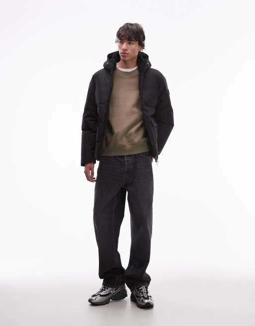 Tommy Hilfiger – Czarny ocieplany plaszcz z kapturem w stylu utility, 2 z 5