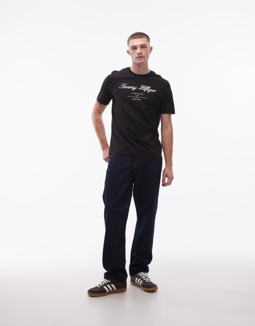 Tommy Hilfiger – Czarny T-shirt z logo na środku, 2 z 5