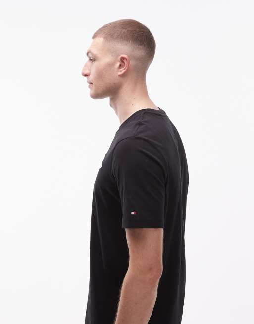 Tommy Hilfiger – Czarny T-shirt z logo na środku, 3 z 5