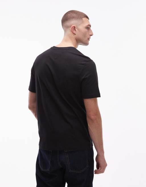 Tommy Hilfiger – Czarny T-shirt z logo na środku, 5 z 5
