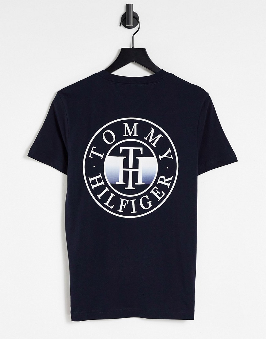 Tommy Hilfiger degrade print t-shirt in navy