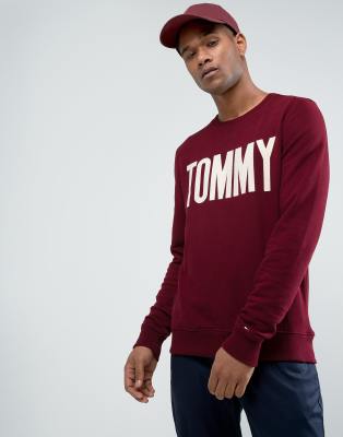 tommy hilfiger burgundy sweater
