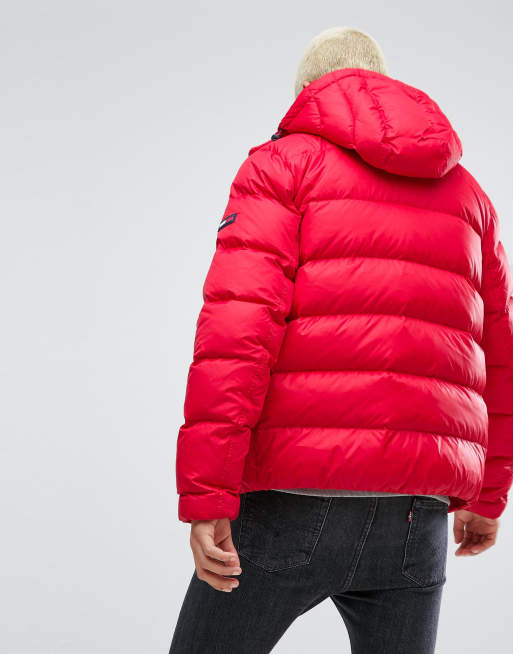 Red tommy best sale hilfiger puffer jacket