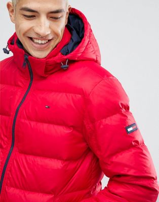tommy hilfiger red puffer