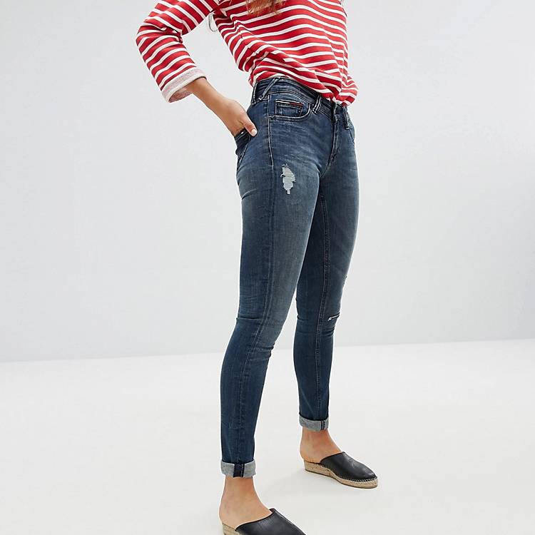 Tommy Denim Sophie Low Rise Ripped Skinny | ASOS