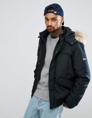 tommy jeans hooded bomber jacket