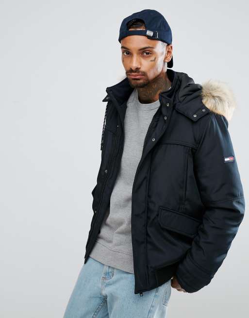 Tommy hilfiger bomber store jacket with fur