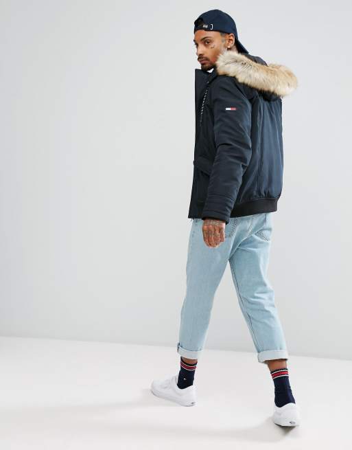 Tommy hilfiger clearance fur bomber