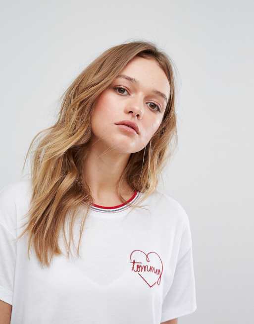 Tommy Hilfiger Denim Tommy Heart Logo T Shirt