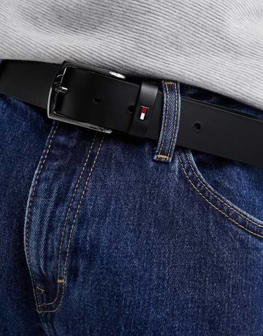 Tommy Hilfiger Denton 3.5 elastic belt in black