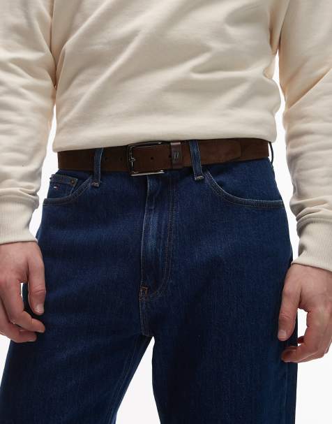 Tommy Hilfiger Denton 3.5cm suede belt in brown - view 1