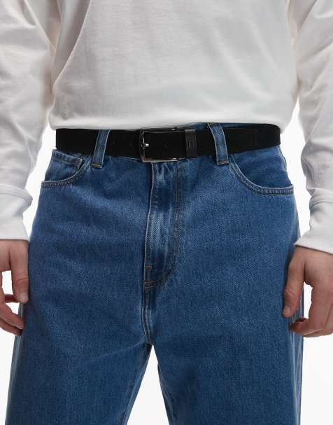 Tommy Hilfiger - Denton - Ceinture 3,5 cm en daim - Noir - view 1