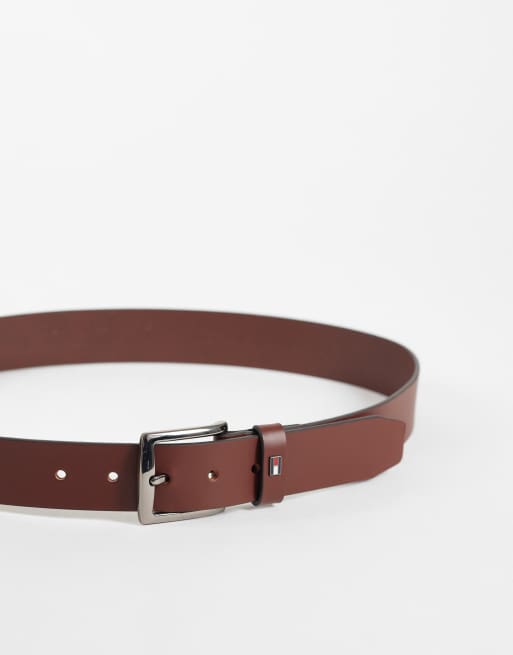 Tommy Hilfiger Denton ceinture en cuir premium 3,5 cm marron, 2 de 3