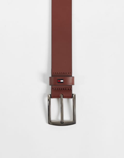 Tommy Hilfiger Denton ceinture en cuir premium 3,5 cm marron, 3 de 3