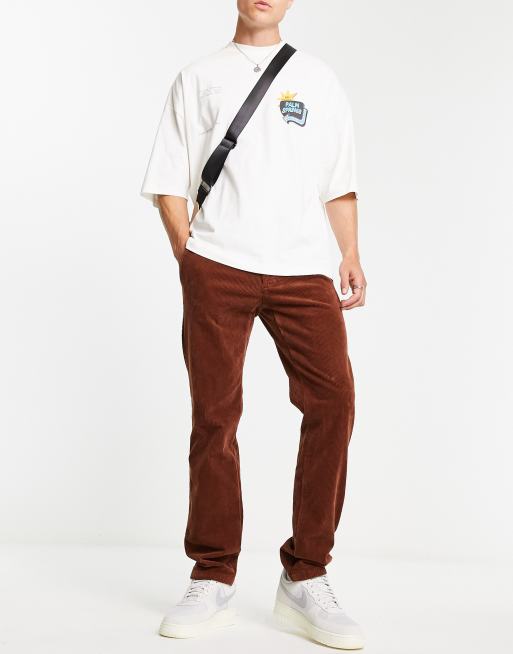 Tommy Hilfiger - Denton - Chino affusolati in velluto a coste marroni