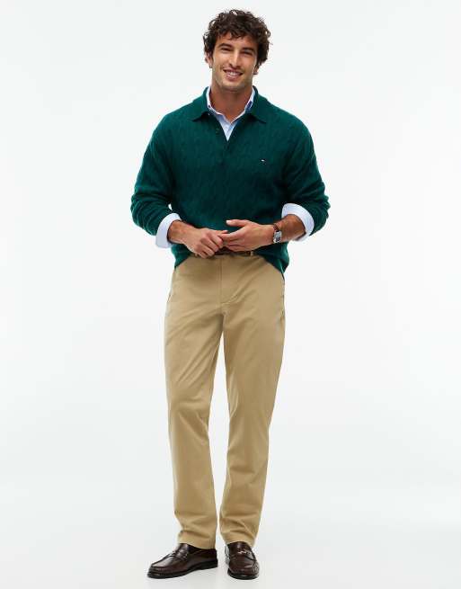 Tommy Hilfiger Denton chino slim droit en sergé kaki western, 2 de 6