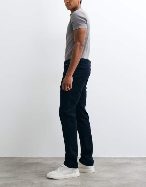 Tommy Hilfiger Denton cotton tapered trousers in navy, 3 of 5