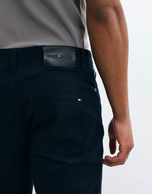 Tommy Hilfiger Denton cotton tapered trousers in navy, 4 of 5