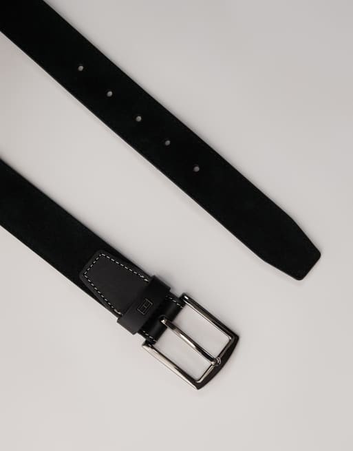 Tommy Hilfiger – Denton – Czarny zamszowy pasek 3,5 cm, 2 z 3