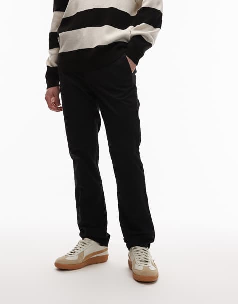 Tommy Hilfiger Denton essential twill trousers in black 