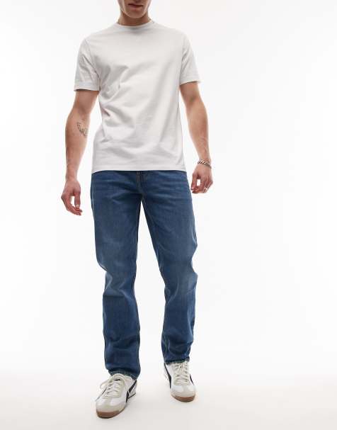 Tommy Hilfiger Denton faded straight leg jeans in dark blue - view 1