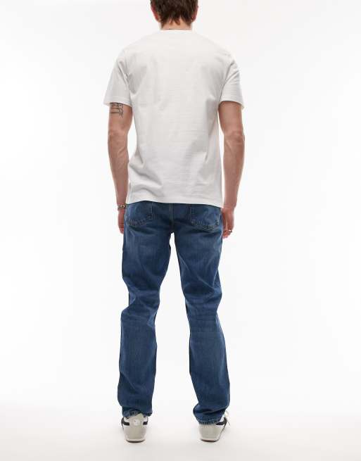 Tommy Hilfiger Denton faded straight leg jeans in dark blue ASOS
