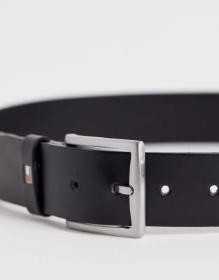 tommy hilfiger black leather belt