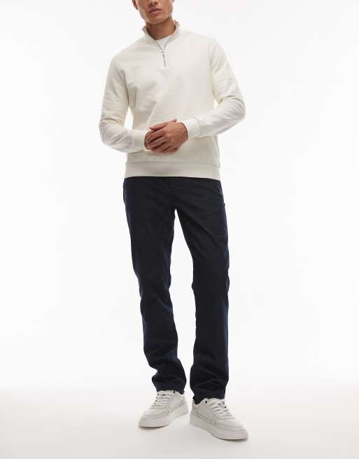 Tommy Hilfiger – Denton – Gebürstete, melierte Chinohose in Marineblau, 2 von 5