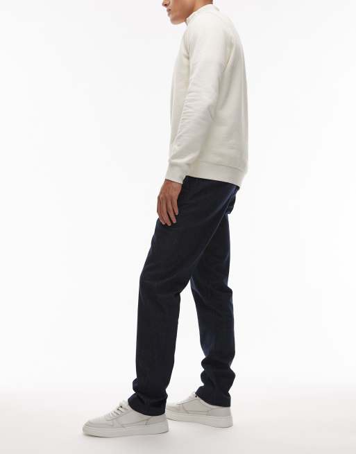 Tommy Hilfiger – Denton – Gebürstete, melierte Chinohose in Marineblau, 3 von 5