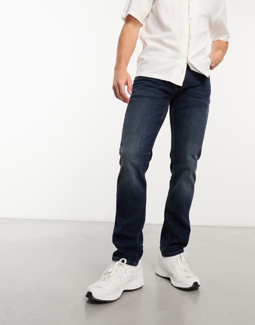 Tommy Hilfiger – Denton – Jeans in dunkler Waschung mit geradem Schnitt 