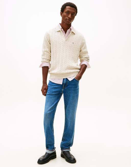 Tommy Hilfiger – Denton – Jeans in verblasstem Blau mit geradem Schnitt