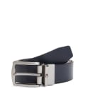 [Tommy Hilfiger] Tommy Hilfiger denton leather belt in black 90 cm Preppy Navy