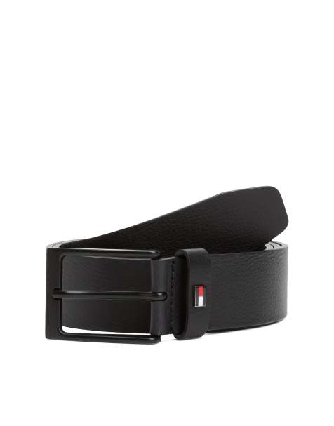 Tommy Hilfiger Denton leather belt in black - view 1