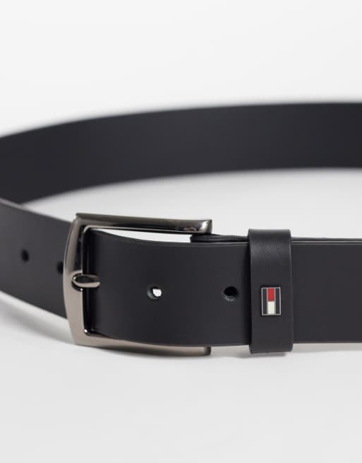 Tommy Hilfiger Denton leather belt in black, 2 of 3
