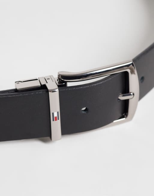 Tommy Hilfiger Denton leather reversible belt in navy/black, 3 of 3
