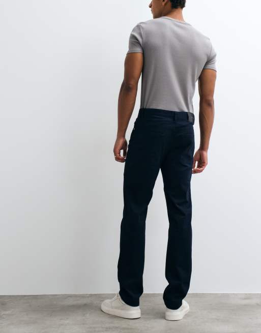 Tommy Hilfiger Denton pantalon fuselé en coton bleu marine, 5 de 5