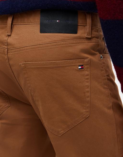 Tommy Hilfiger Denton Slim-Fit-Chinos mit geradem Bein in Lohbraun, 3 von 6
