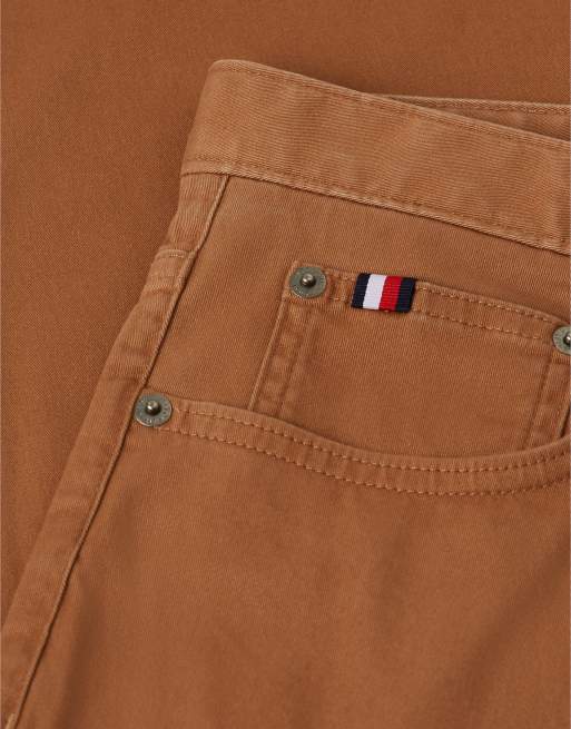 Tommy Hilfiger Denton Slim-Fit-Chinos mit geradem Bein in Lohbraun, 6 von 6