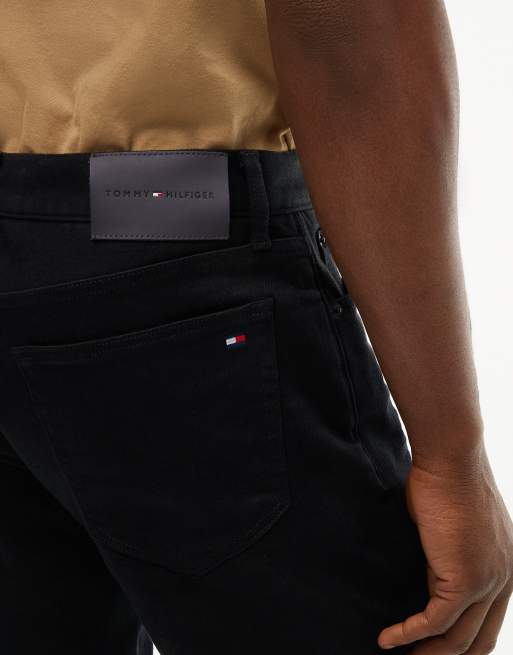 Tommy Hilfiger Denton slim straight black jeans in black, 4 of 7