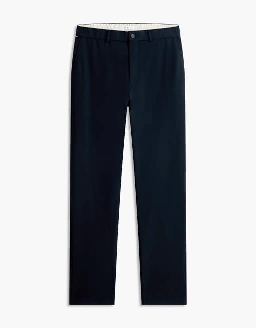 Tommy Hilfiger Denton Slim Straight Chinos mit elastischem Bund in Marineblau, 5 von 6