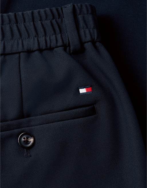 Tommy Hilfiger Denton Slim Straight Chinos mit elastischem Bund in Marineblau, 6 von 6