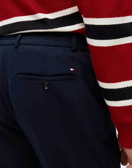Tommy Hilfiger Denton slim straight elasticated waist chinos in navy blue, 3 of 6