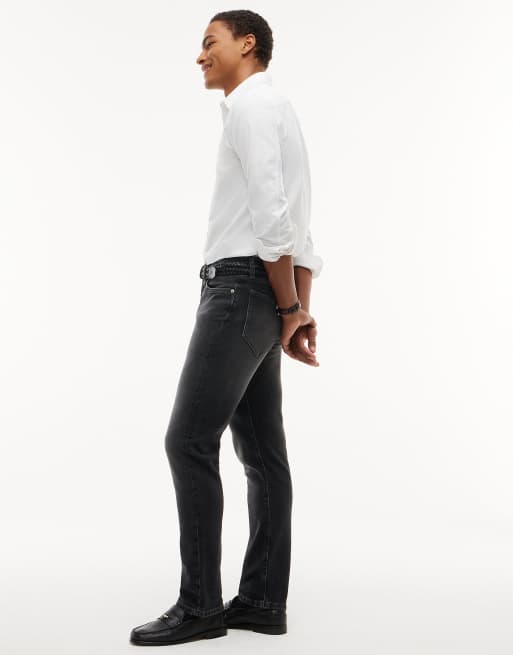 Tommy Hilfiger Denton slim straight faded jeans in watts dark grey, 3 of 7