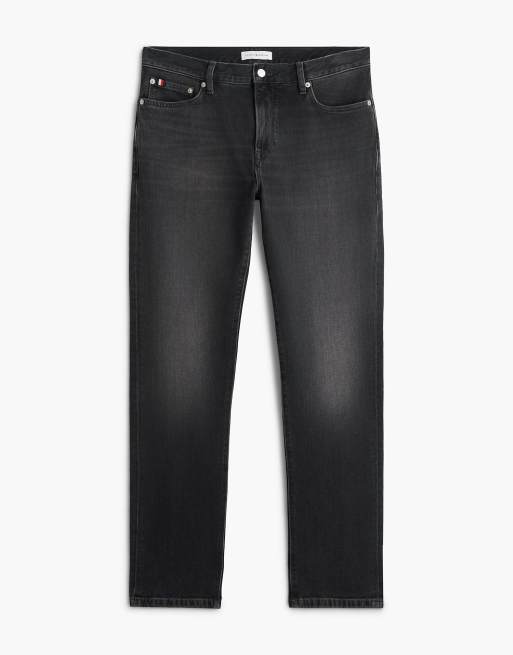 Tommy Hilfiger Denton slim straight faded jeans in watts dark grey, 7 of 7