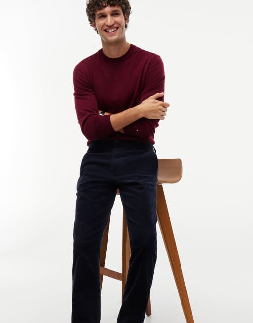Tommy Hilfiger Denton slim straight fine corduroy chinos in navy blue, 4 of 7