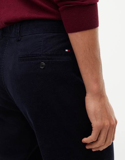 Tommy Hilfiger Denton slim straight fine corduroy chinos in navy blue, 5 of 7