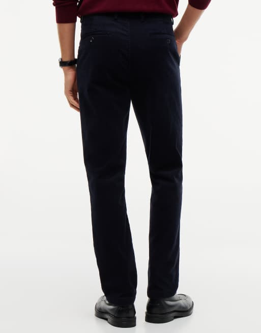 Tommy Hilfiger Denton slim straight fine corduroy chinos in navy blue, 6 of 7