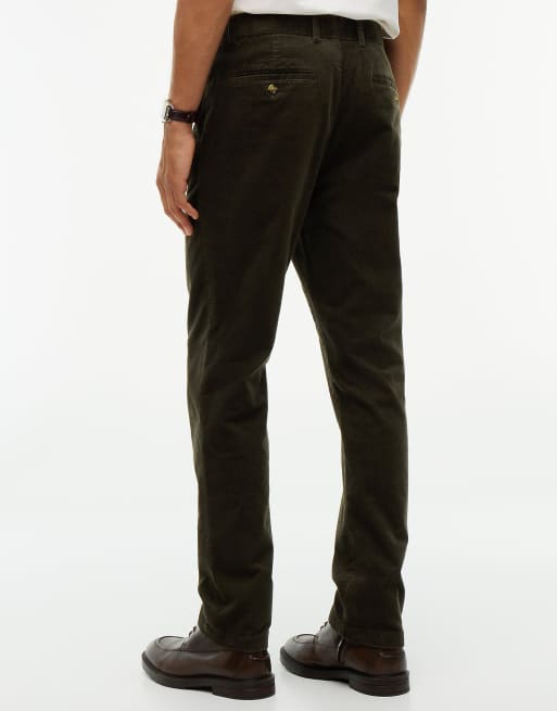 Tommy Hilfiger Denton slim straight fine corduroy chinos in platinum olive cord, 4 of 6
