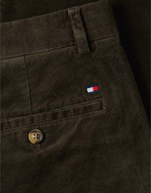 Tommy Hilfiger Denton slim straight fine corduroy chinos in platinum olive cord, 6 of 6