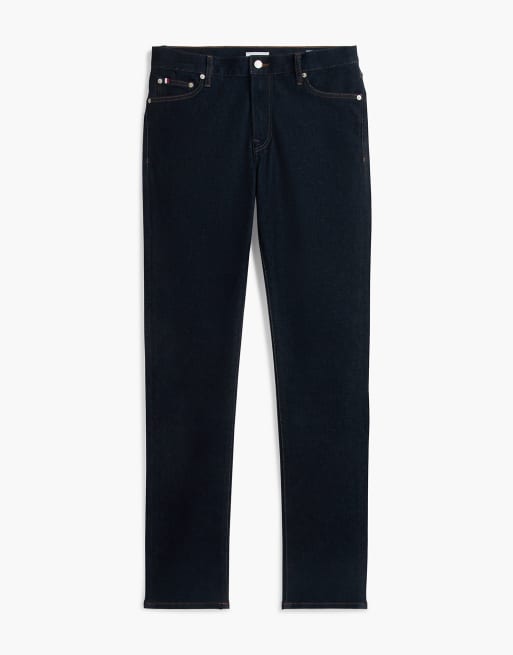 Tommy Hilfiger Denton slim straight jeans in ian indigo brush - dark wash, 6 of 7